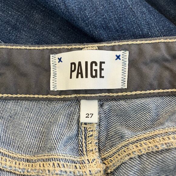 Paige Low Rise Distressed Jimmy Jimmy Skinny Ankle Medium Wash Blue Jeans 27 USA - Picture 3 of 13